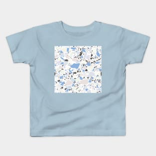 Terrazzo in Light Blue and Pastels Kids T-Shirt